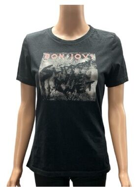 Bon Jovi - NEW - Slippery When Wet Black Graphic Tee